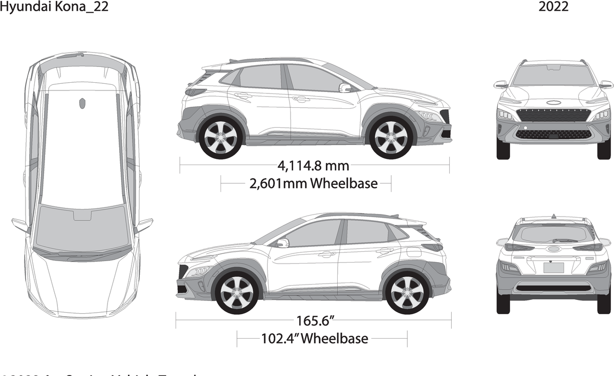 2022 Hyundai Kona V01 Vehicle Wrap Template