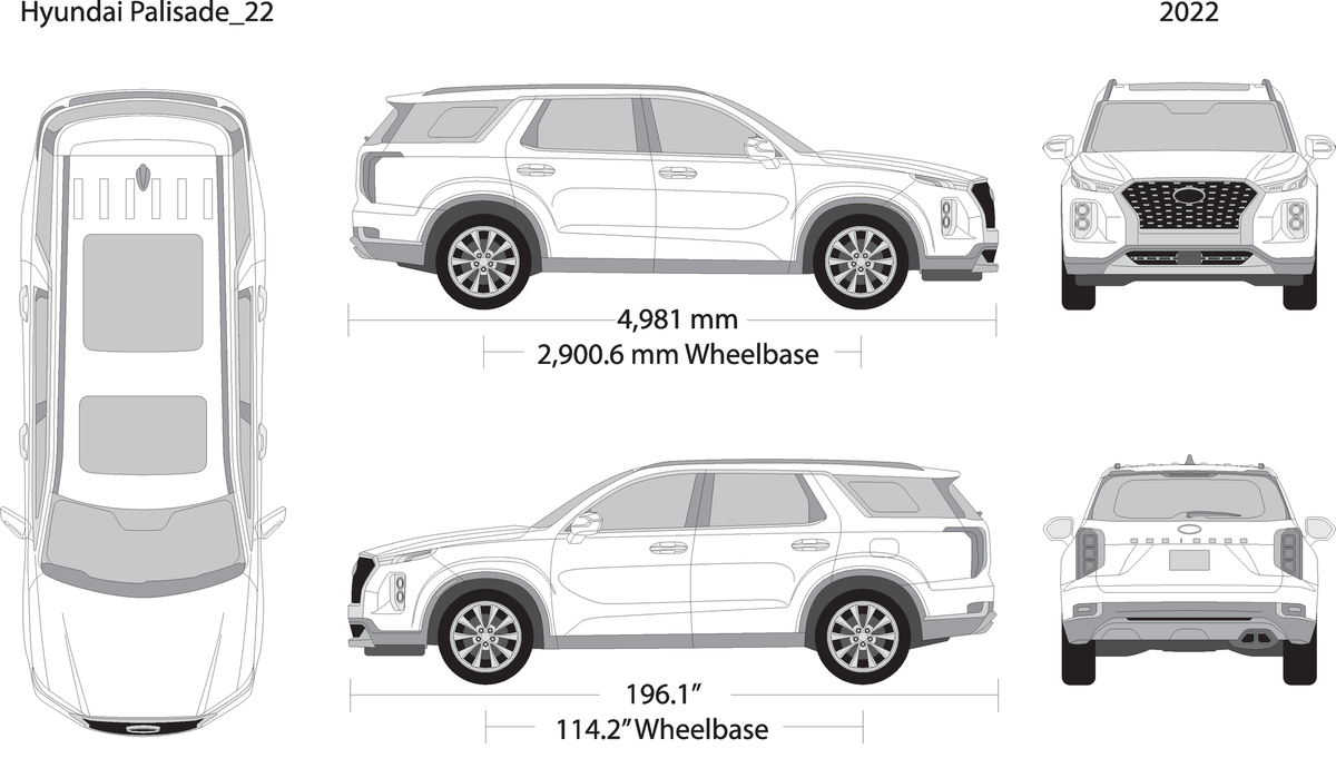2022 Hyundai Palisade V22 Vehicle Wrap Template