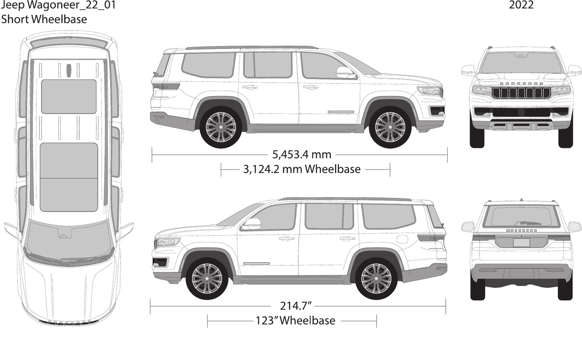 2022 Jeep Wagoneer vector wrap template, Design-Ready PDF - GravBase