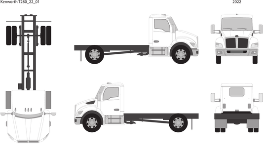2022 Kenworth T280 vector wrap template, Design-Ready PDF - GravBase