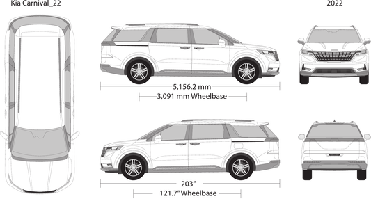 2022 Kia Carnival vector wrap template, Design-Ready PDF - GravBase
