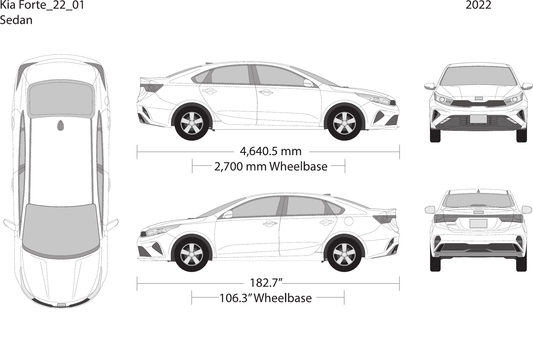 2022 Kia Forte vector wrap template, Design-Ready PDF - GravBase