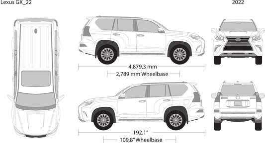 2022 Lexus GX vector wrap template, Design-Ready PDF - GravBase