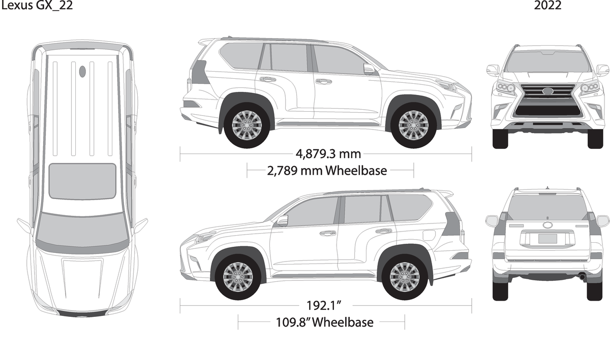 2022 Lexus Gx V22 Vehicle Wrap Template
