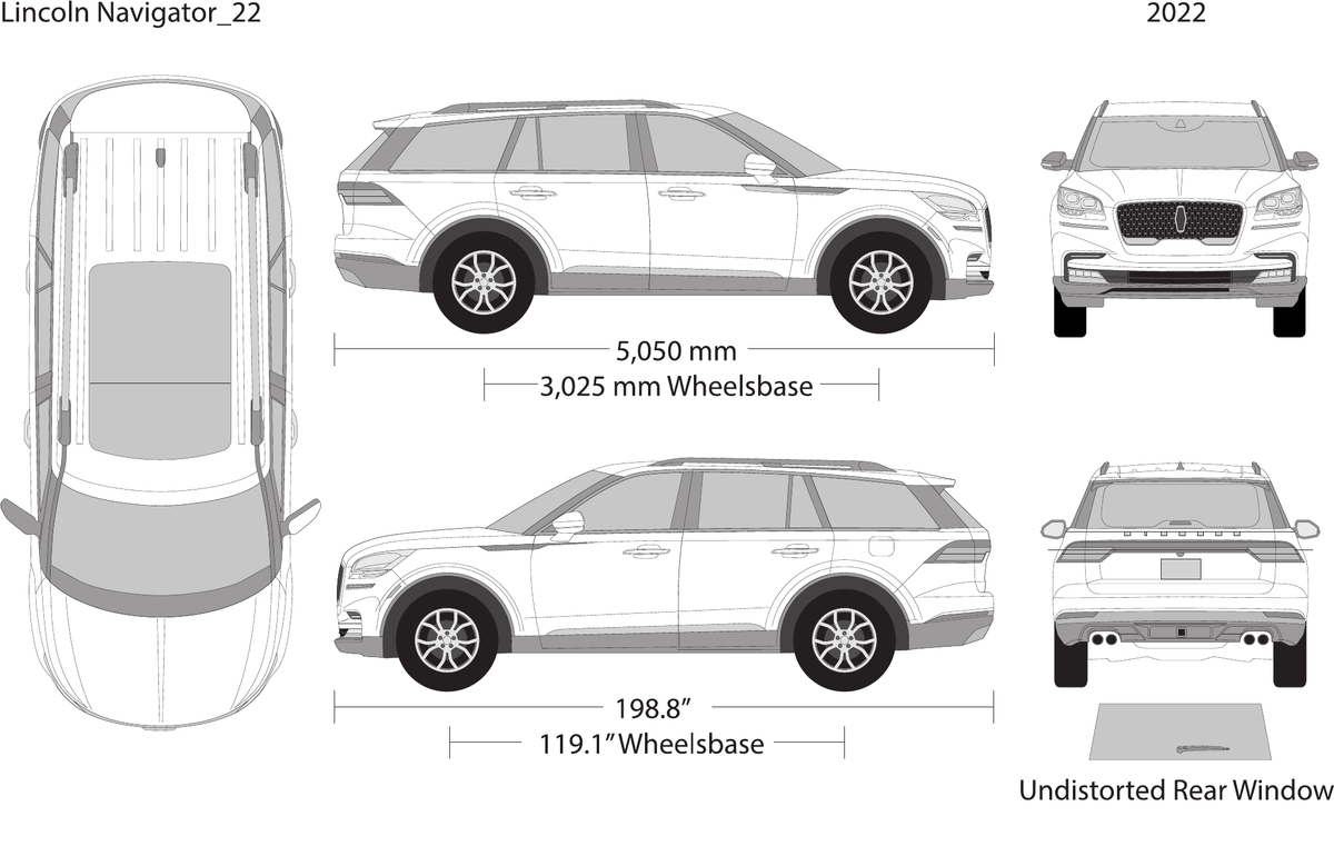 2022 Lincoln Avaitor vector wrap template, Design-Ready PDF - GravBase