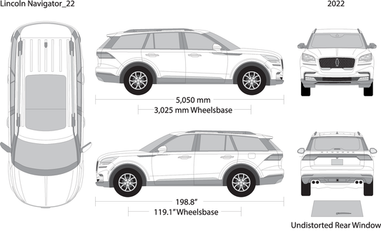 2022 Lincoln Avaitor V22 Vehicle Wrap Template