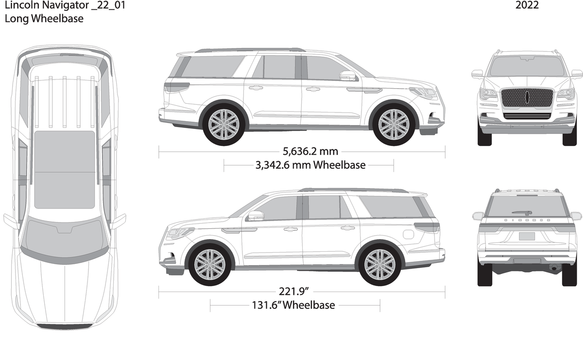 2022 Lincoln Navigator V01 Vehicle Wrap Template