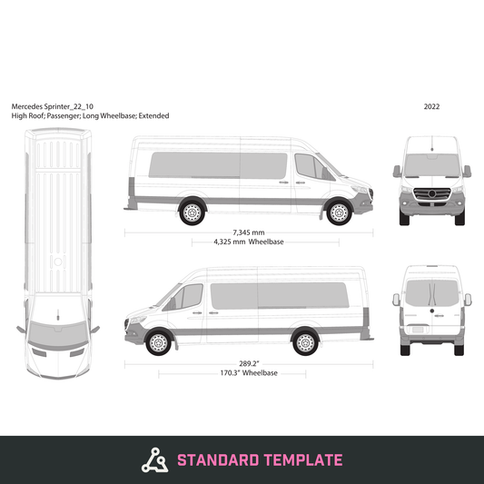 2022 Mercedes Sprinter vector wrap template V10, Design-Ready PDF - GravBase