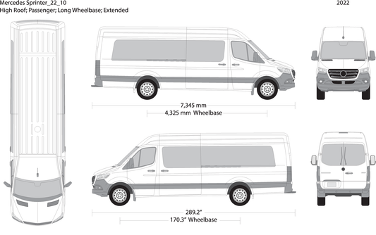2022 Mercedes Sprinter V10 Vehicle Wrap Template
