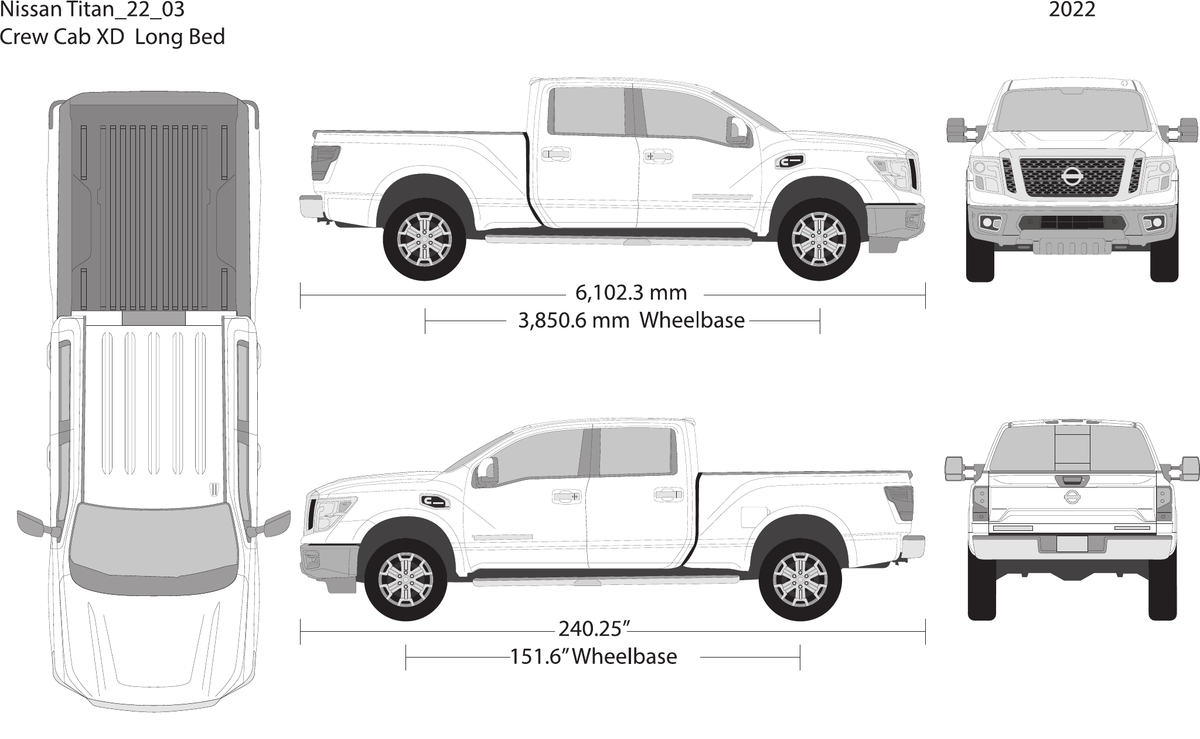 2022 Nissan Titan vector wrap template V03, Design-Ready PDF - GravBase