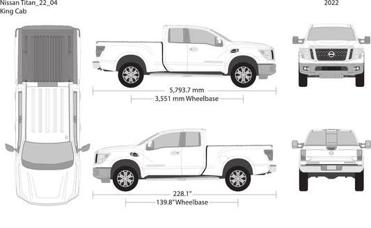 2022 Nissan Titan vector wrap template V04, Design-Ready PDF - GravBase