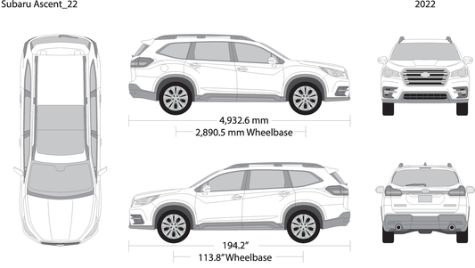 2022 Subaru Ascent V22 Vehicle Wrap Template