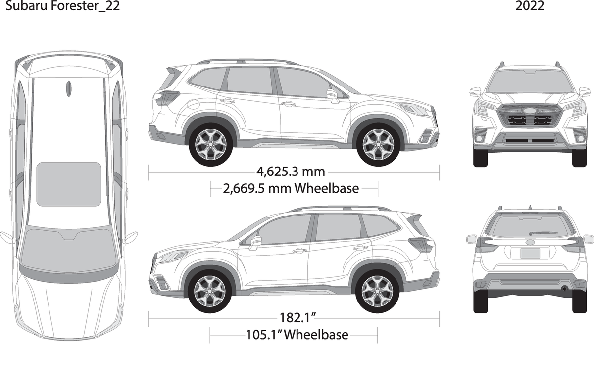 2022 Subaru Forester V22 Vehicle Wrap Template