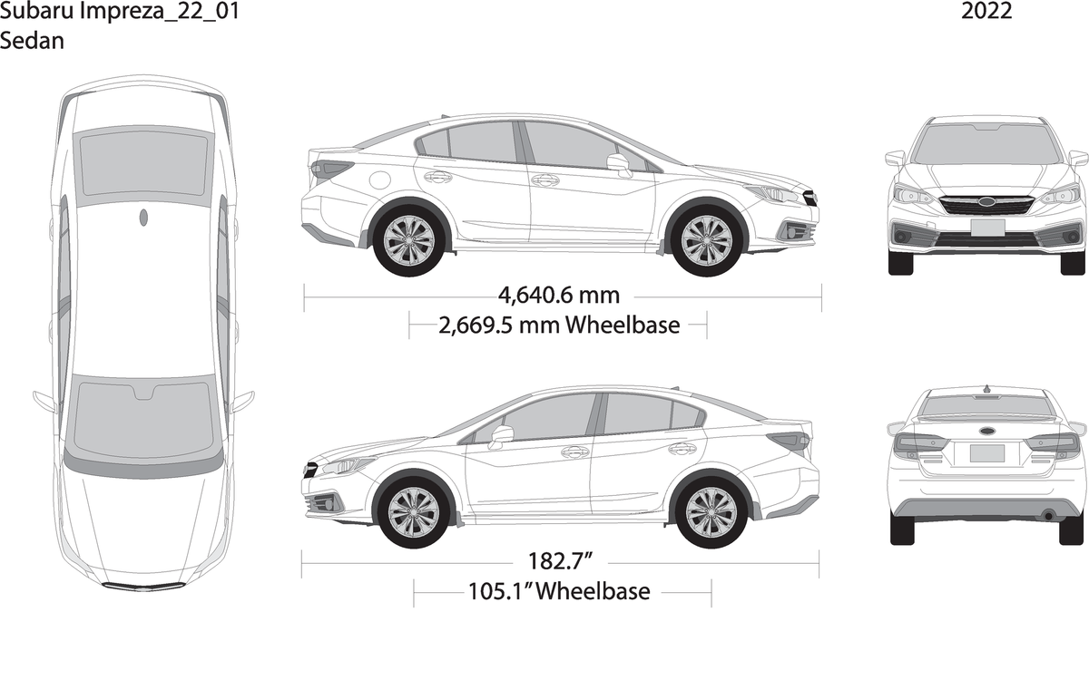 2022 Subaru Impreza V01 Vehicle Wrap Template