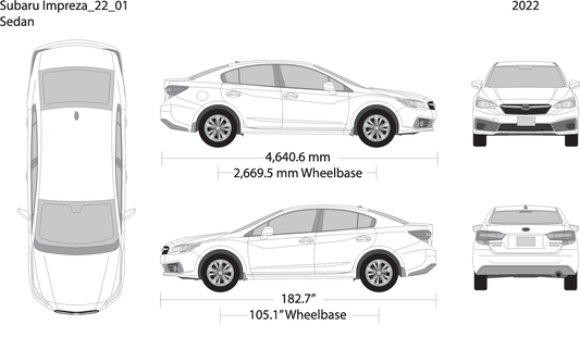 2022 Subaru Impreza V01 Vehicle Wrap Template