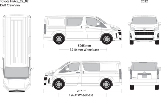 2022 Toyota Hiace V02 Vehicle Wrap Template