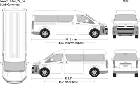 2022 Toyota Hiace V04 Vehicle Wrap Template