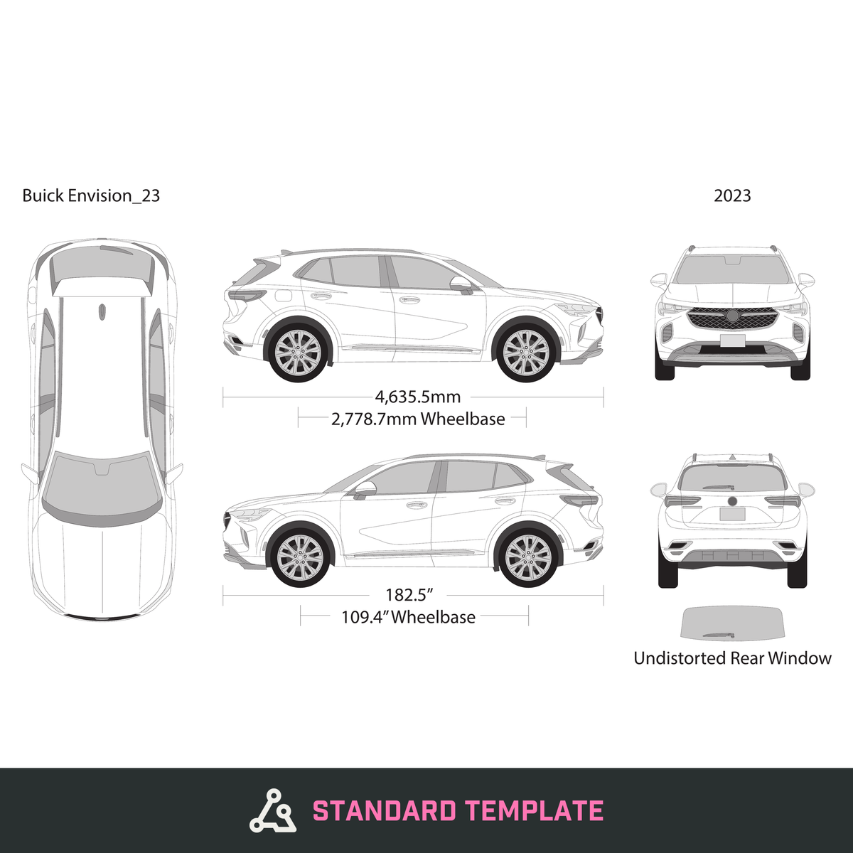 2023 Buick Envision vector wrap template, Design-Ready PDF - GravBase
