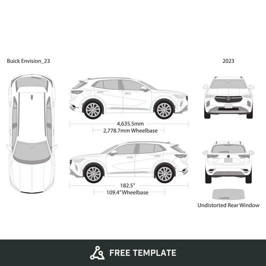 2023 Buick Envision free vector vehicle wrap template - GravBase