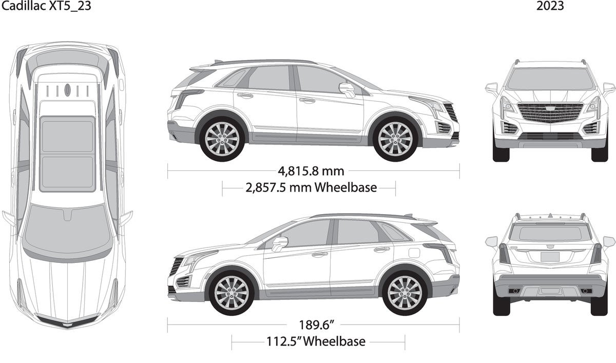 2023 Cadillac Xt5 V23 Vehicle Wrap Template