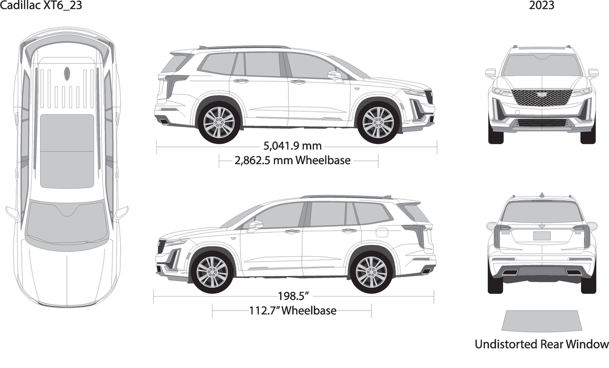 2023 Cadillac Xt6 V23 Vehicle Wrap Template