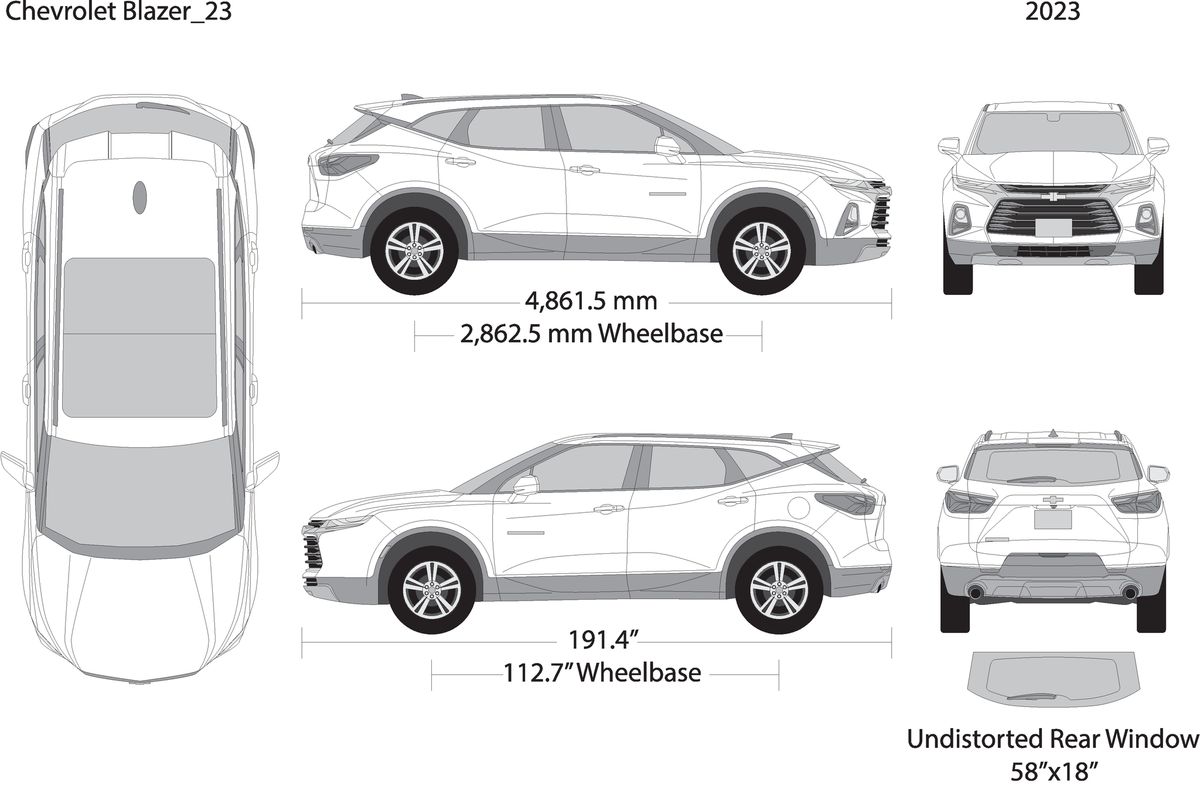 2023 Chevy Blazer V23 Vehicle Wrap Template