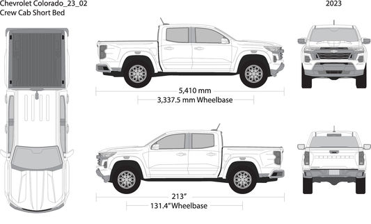 2023 Chevy Colorado V02 Vehicle Wrap Template