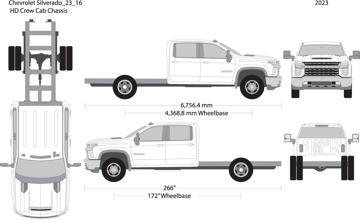 2023 Chevy Silverado 2500 3500 Hd V16 Vehicle Wrap Template