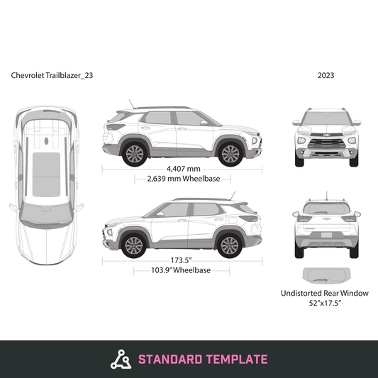 2023 Chevy Trailblazer vector wrap template, Design-Ready PDF - GravBase