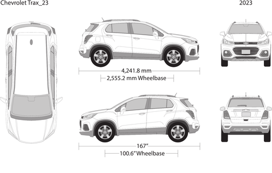 2023 Chevy Trax vector wrap template, Design-Ready PDF - GravBase