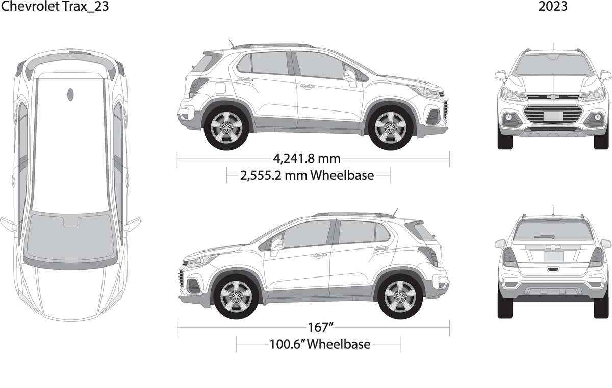 2023 Chevy Trax V23 Vehicle Wrap Template