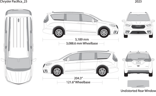 2023 Chrysler Pacifica V23 Vehicle Wrap Template