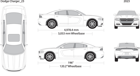 2023 Dodge Charger V23 Vehicle Wrap Template