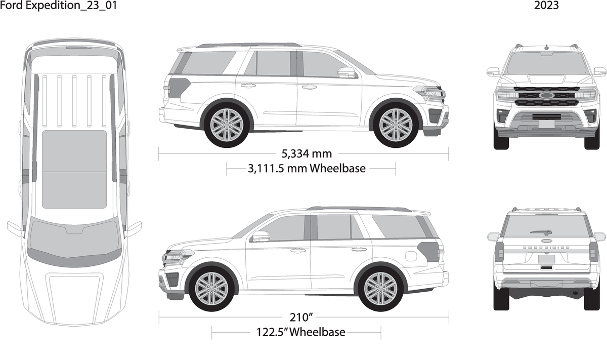 2023 Ford Expedition V01 Vehicle Wrap Template