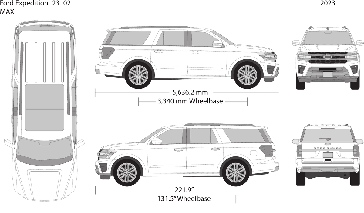 2023 Ford Expedition vector wrap template V02, Design-Ready PDF - GravBase