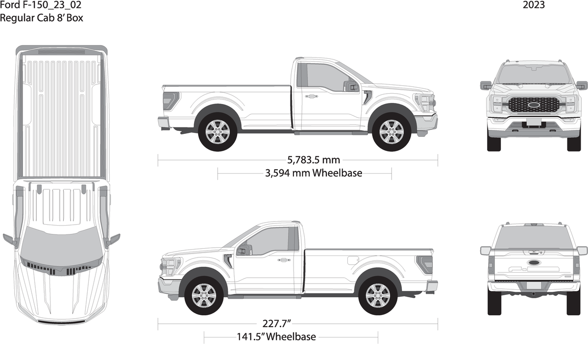 2023 Ford F 150 V02 Vehicle Wrap Template