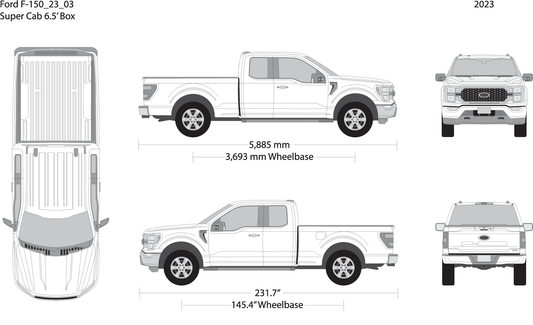 2023 Ford F 150 V03 Vehicle Wrap Template
