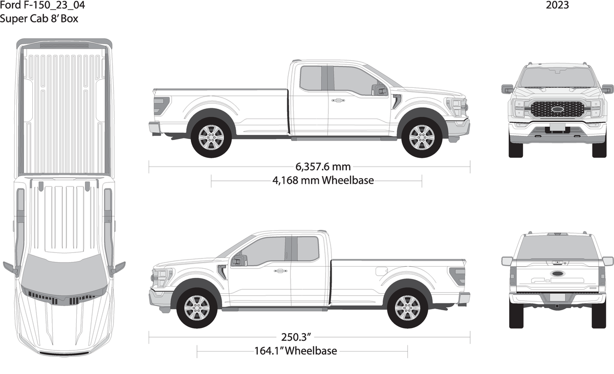 2023 Ford F 150 V04 Vehicle Wrap Template