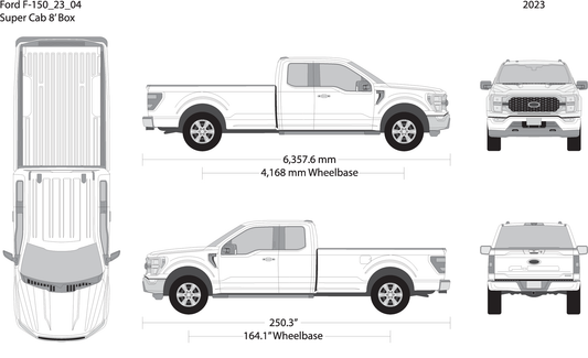 2023 Ford F 150 V04 Vehicle Wrap Template
