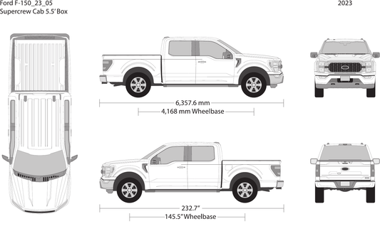 2023 Ford F-150 vector wrap template V05, Design-Ready PDF - GravBase