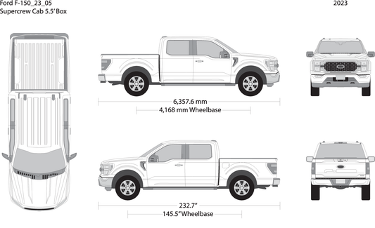 2023 Ford F 150 V05 Vehicle Wrap Template