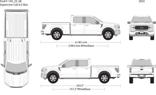 2023 Ford F-150 vector wrap template V06, Design-Ready PDF - GravBase