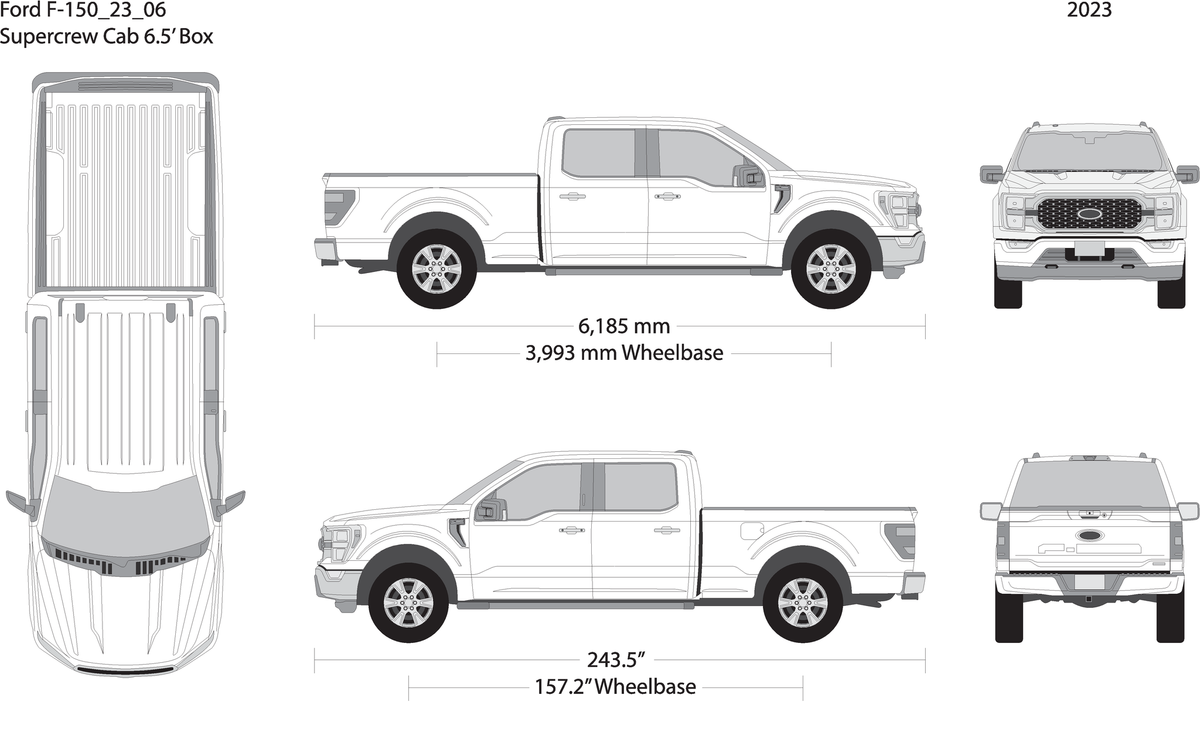 2023 Ford F 150 V06 Vehicle Wrap Template