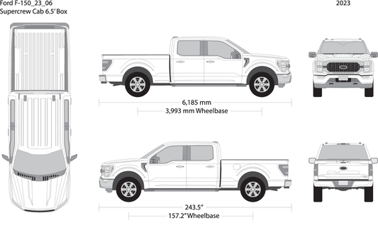 2023 Ford F 150 V06 Vehicle Wrap Template