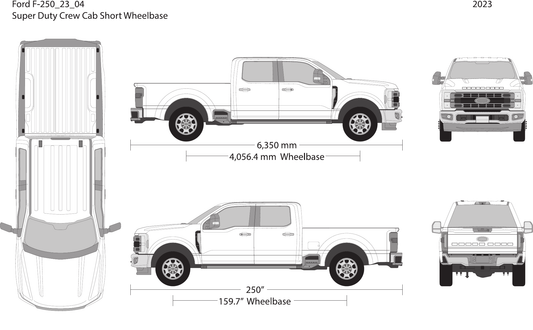 2023 Ford F-250 Vector Wrap Template - GravBase