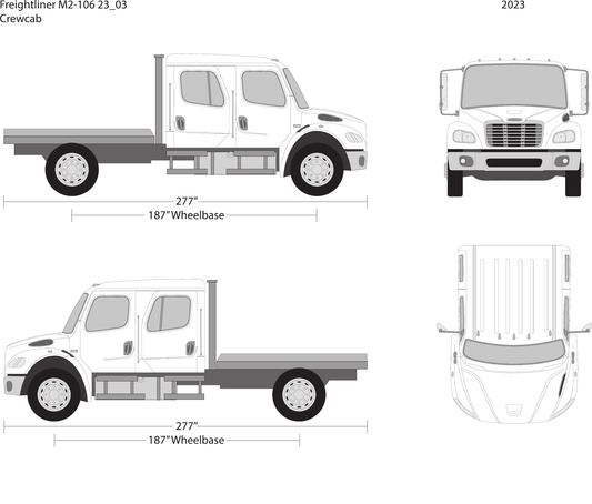 2023 Freightliner M2-106 vector wrap template V03, Design-Ready PDF - GravBase