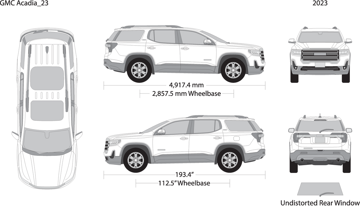 2023 Gmc Acadia V23 Vehicle Wrap Template