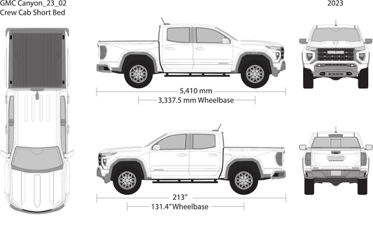 2023 GMC Canyon vector wrap template, Design-Ready PDF - GravBase