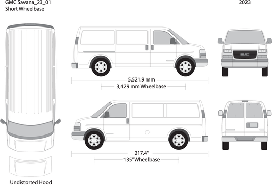2023 Gmc Savana V01 Vehicle Wrap Template