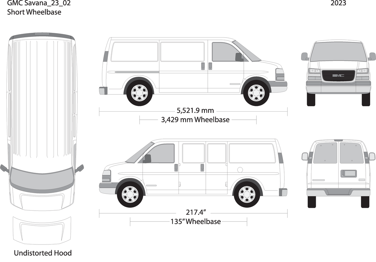 2023 Gmc Savana V02 Vehicle Wrap Template